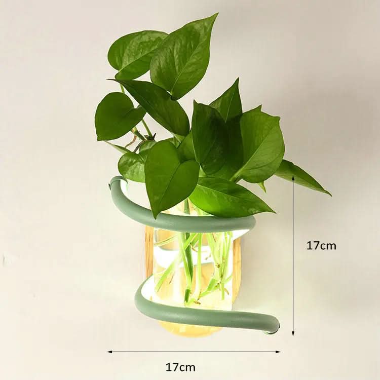 Wall Lamp | Solid Wood, Integrated Vase & Warm LED
