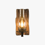 Wall Lamp | Vintage Candle Pine Wood & Metal