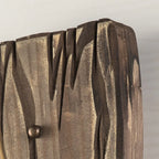 Wall Lamp | Vintage Candle Pine Wood & Metal