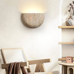 Wall Lamp | Yellow Travertine Arc Bowl | Hardwired
