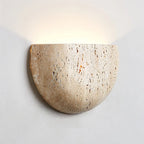 Wall Lamp | Yellow Travertine Arc Bowl | Hardwired