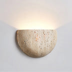 Wall Lamp | Yellow Travertine Arc Bowl | Hardwired