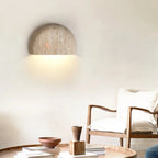 Wall Lamp | Yellow Travertine Arc Bowl | Hardwired