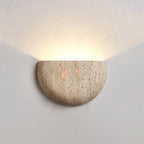 Wall Lamp | Yellow Travertine Arc Bowl | Hardwired