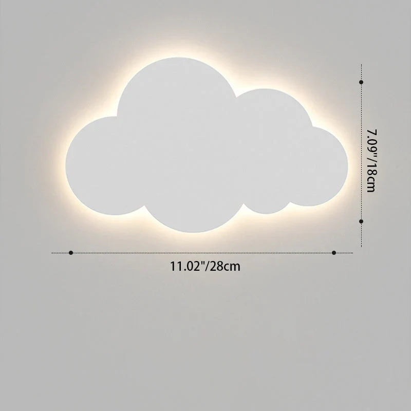 Wall Light | Cloud-Shaped Integrated LED | Iron & Acrylic