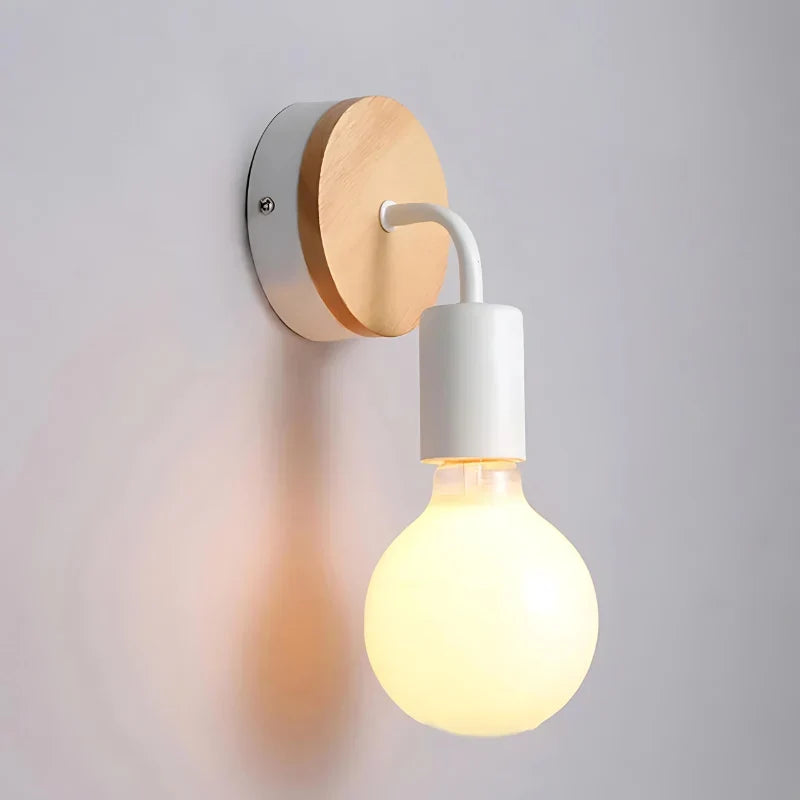 Wall Light | Iron & Wood Nordic Design | 35 x 15 cm