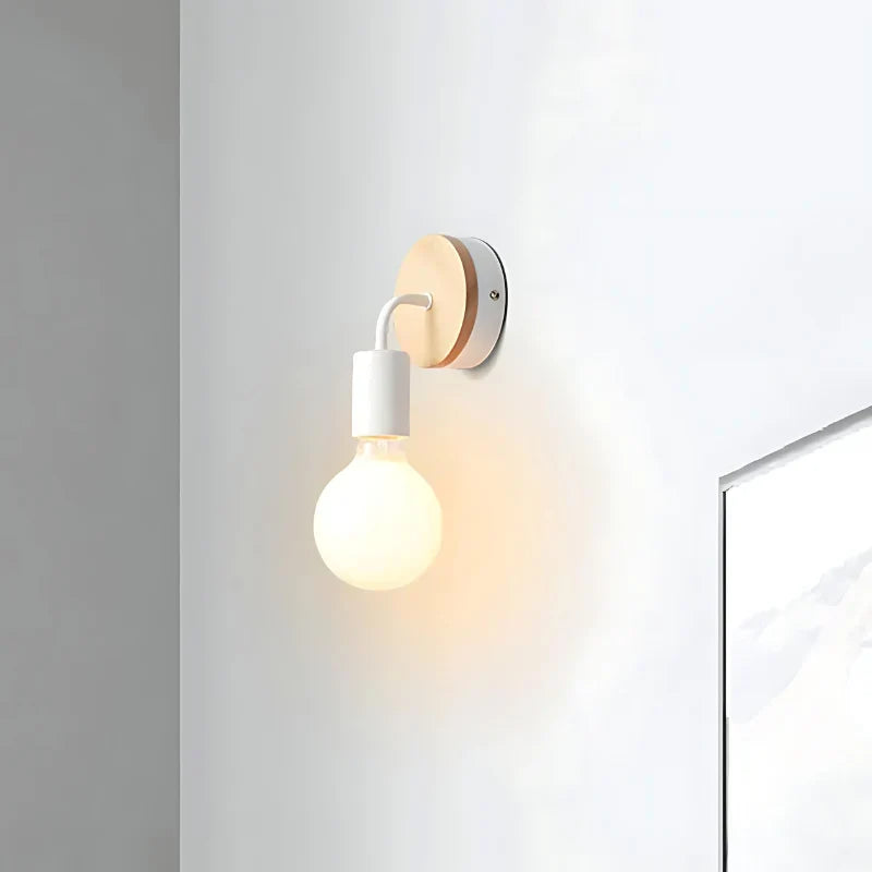 Wall Light | Iron & Wood Nordic Design | 35 x 15 cm