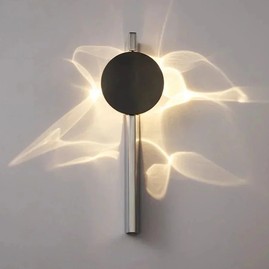Wall Light | Ribbed Stainless Steel & Infinitely Rotatable LED | 33/38 cm