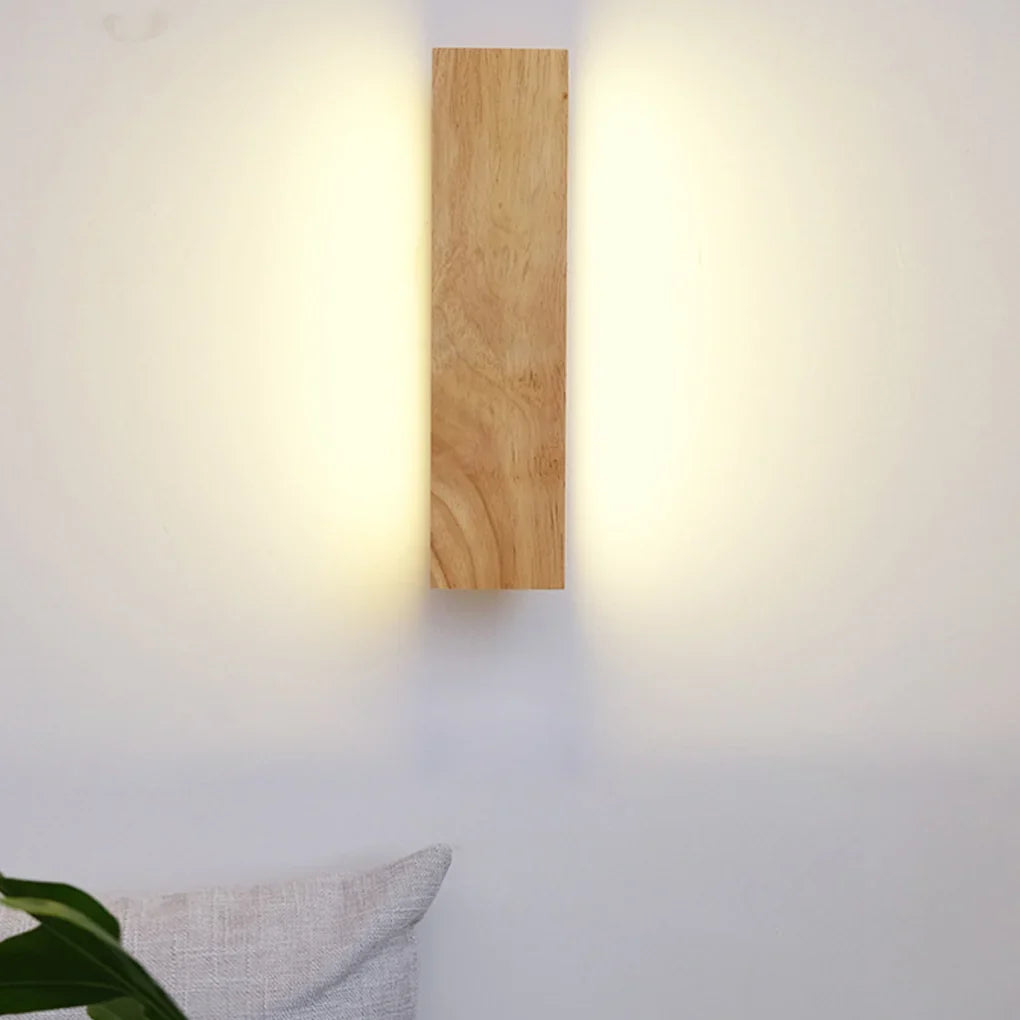 Wall Light | Rotatable Acrylic Shade & Wood | 3 Sizes