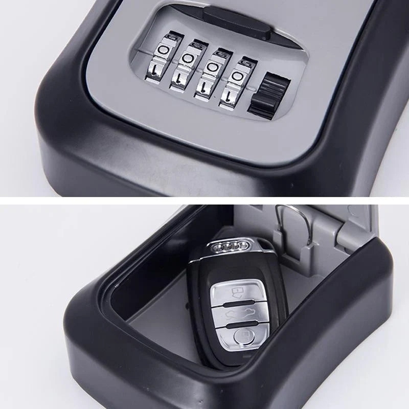 Wall-Mounted Key Safe | Weatherproof Zinc Alloy & Adjustable Combination Lock | 12 x 8 x 4 cm