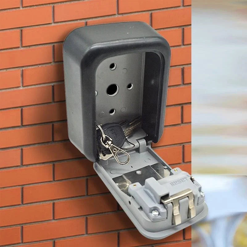 Wall-Mounted Key Safe | Weatherproof Zinc Alloy & Adjustable Combination Lock | 12 x 8 x 4 cm