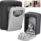 Wall-Mounted Key Safe | Weatherproof Zinc Alloy & Adjustable Combination Lock | 12 x 8 x 4 cm