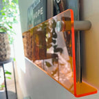 Wall-Mounted Magazine Shelf | Floating Clear Acrylic | S/M/L
