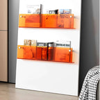 Wall-Mounted Magazine Shelf | Floating Clear Acrylic | S/M/L