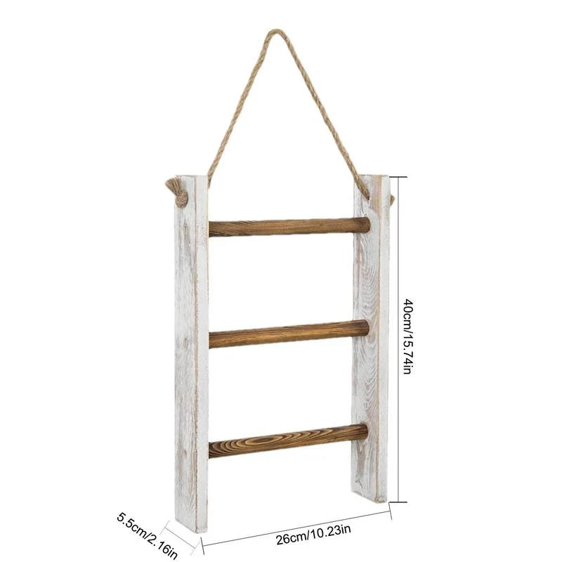 Wall-Mounted Towel Rack | Vintage Solid Wood | Space-Saving