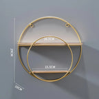 Wall Shelf | Double Circle & No-Drill Mounting