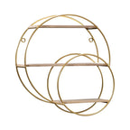 Wall Shelf | Double Circle & No-Drill Mounting
