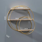 Wall Shelf | Double Circle & No-Drill Mounting