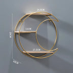 Wall Shelf | Double Circle & No-Drill Mounting