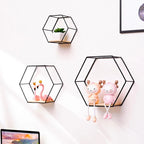 Wall Shelf | Hexagonal Geometric Design & Easy Mounting