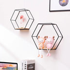 Wall Shelf | Hexagonal Geometric Design & Easy Mounting