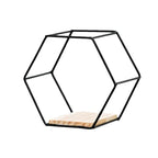 Wall Shelf | Hexagonal Gold Finish & Easy To Mount
