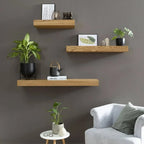 Wall Shelf | Hidden Compartment & Minimalist Wooden Design | 53 x 17.5 x 5 cm