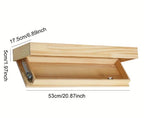 Wall Shelf | Hidden Compartment & Minimalist Wooden Design | 53 x 17.5 x 5 cm