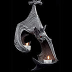 Wall Tealight Holder | Bat-Shaped Polyresin | Holds Two Tealights