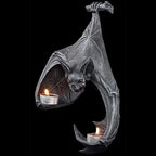 Wall Tealight Holder | Bat-Shaped Polyresin | Holds Two Tealights