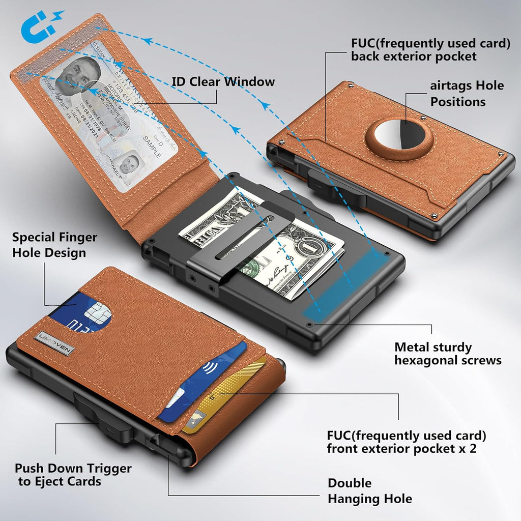 Wallet | RFID-Blocking & AirTag-Compatible | Holds 12 Cards