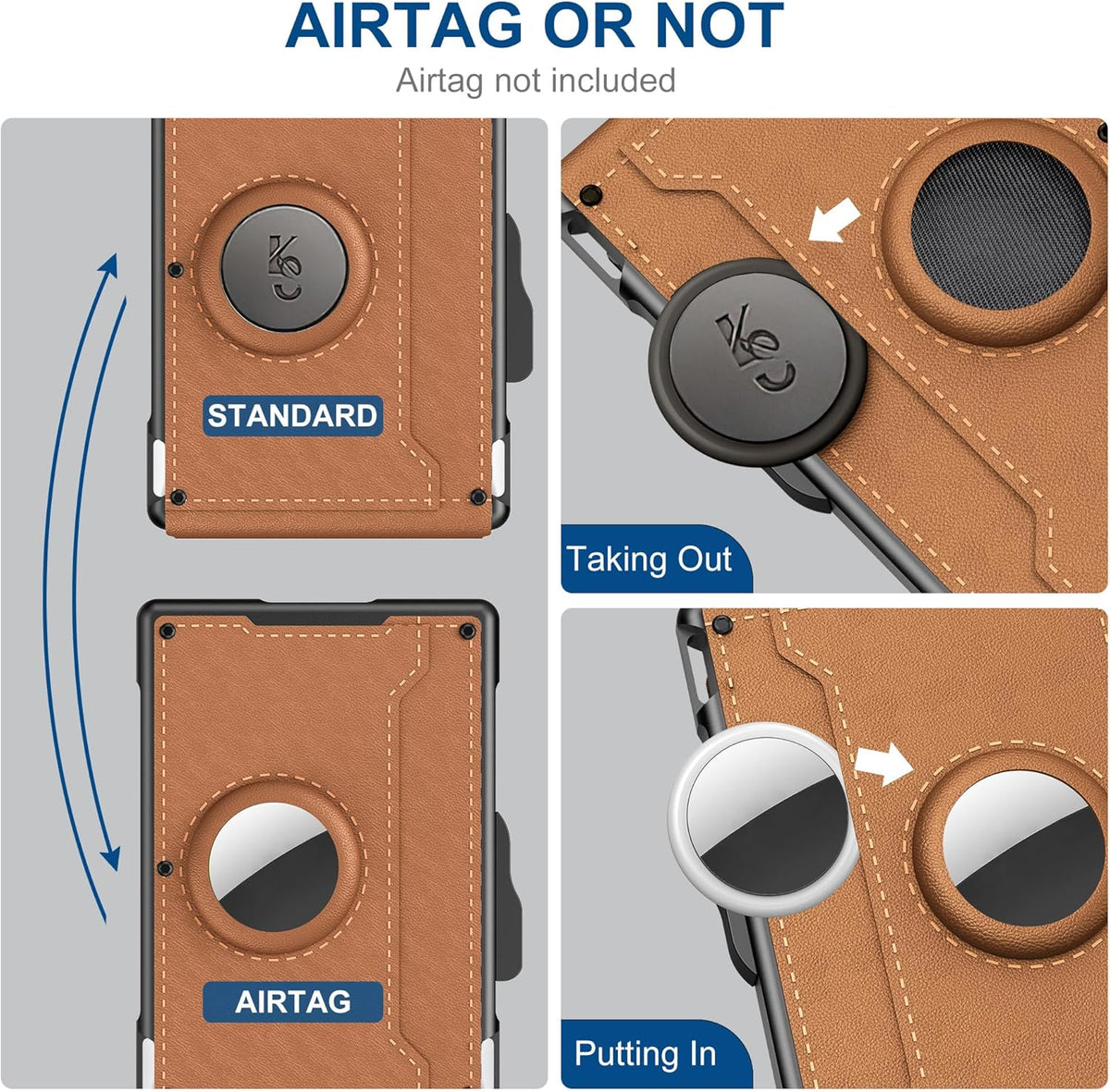 Wallet | RFID-Blocking & AirTag-Compatible | Holds 12 Cards