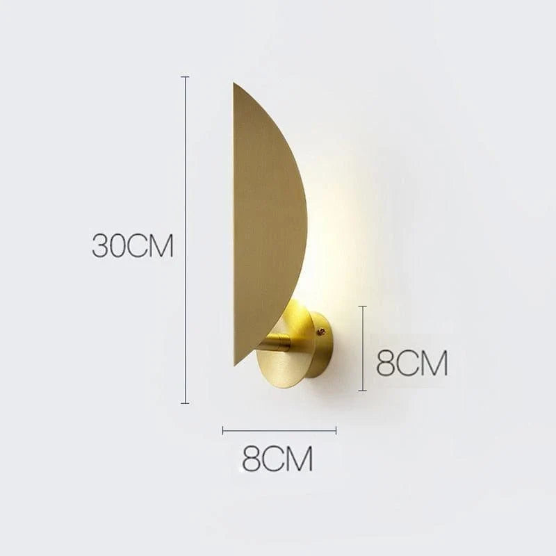 Wandleuchte | Goldfarbenes Finish & 3000K Warmes Licht