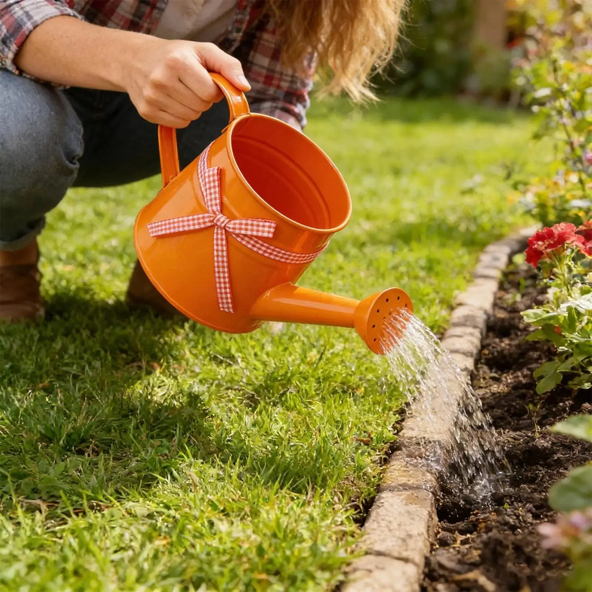 Watering Can | Coated Steel & Gentle Sprinkler Head