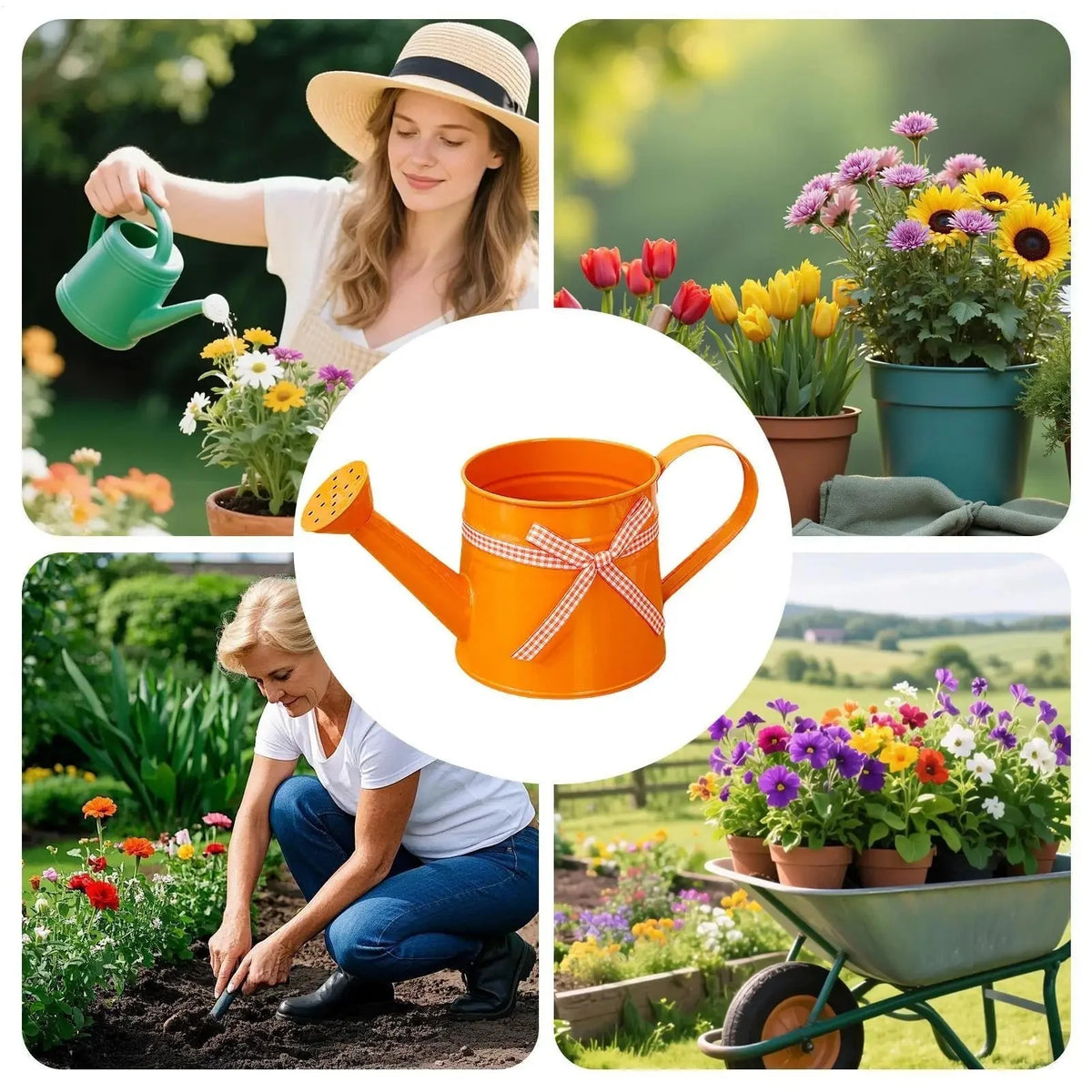 Watering Can | Coated Steel & Gentle Sprinkler Head