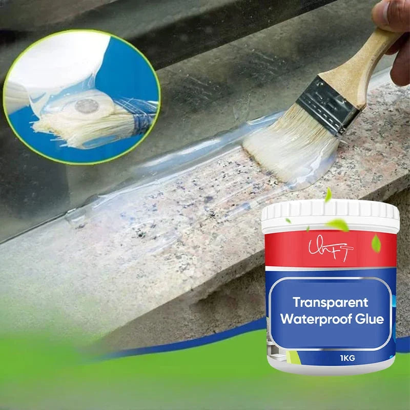 Waterproof Sealant | Transparent, Paintable & Water-Resistant | Includes Brush