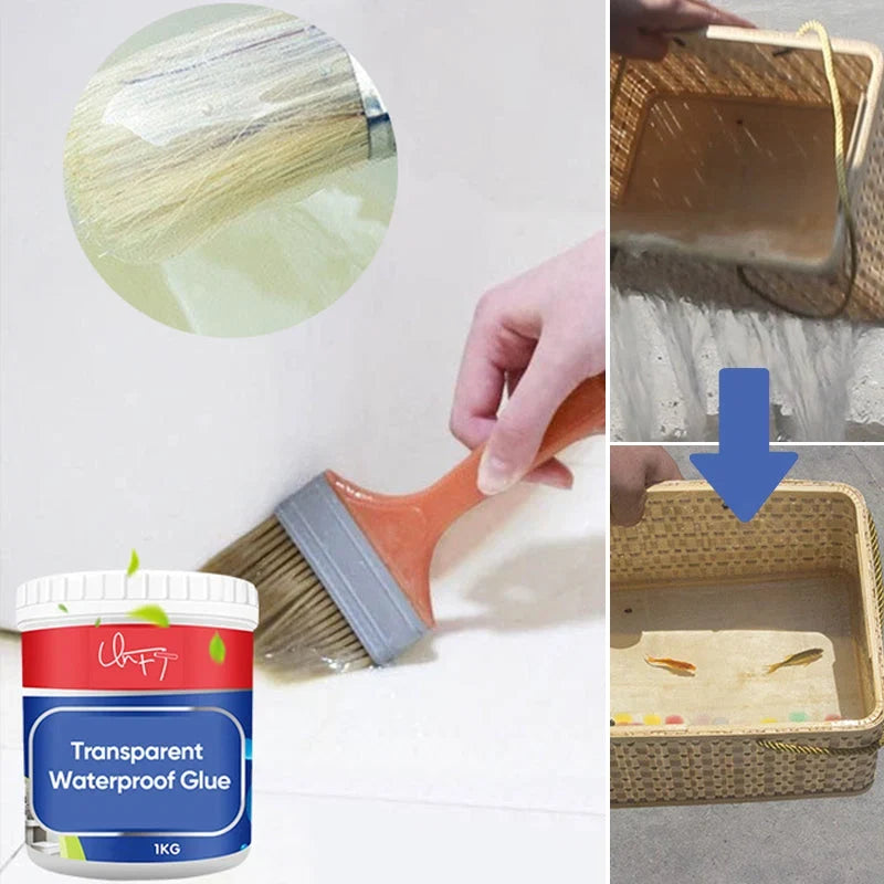 Waterproof Sealant | Transparent, Paintable & Water-Resistant | Includes Brush