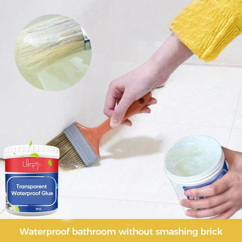 Waterproof Sealant | Transparent, Paintable & Water-Resistant | Includes Brush