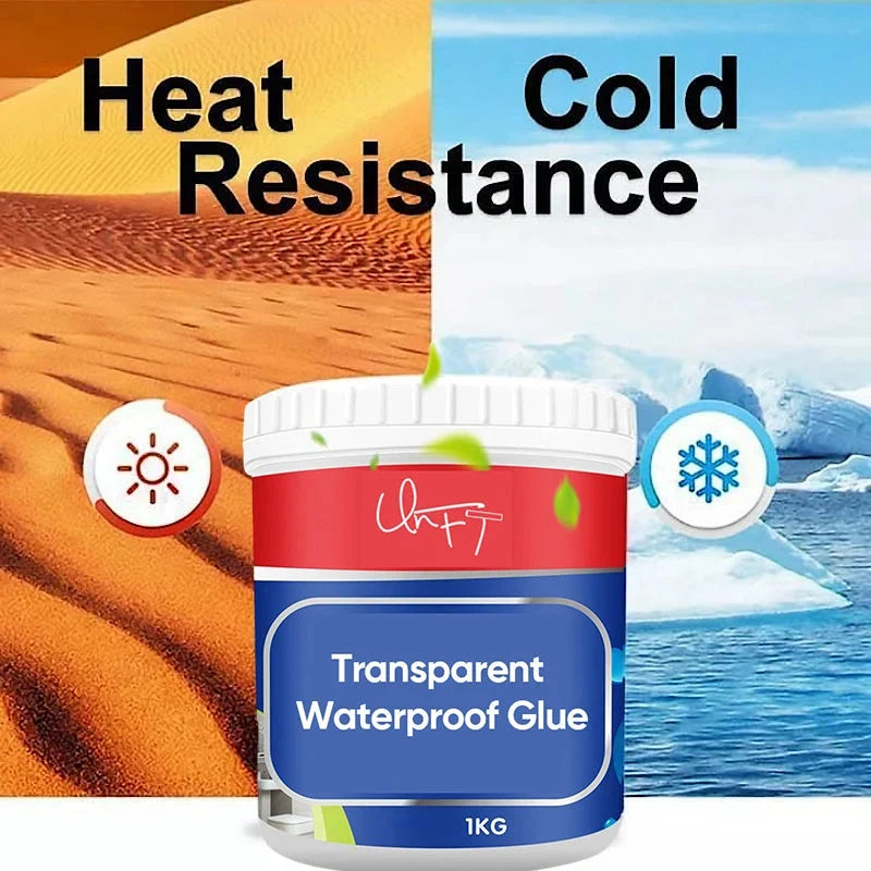 Waterproof Sealant | Transparent, Paintable & Water-Resistant | Includes Brush
