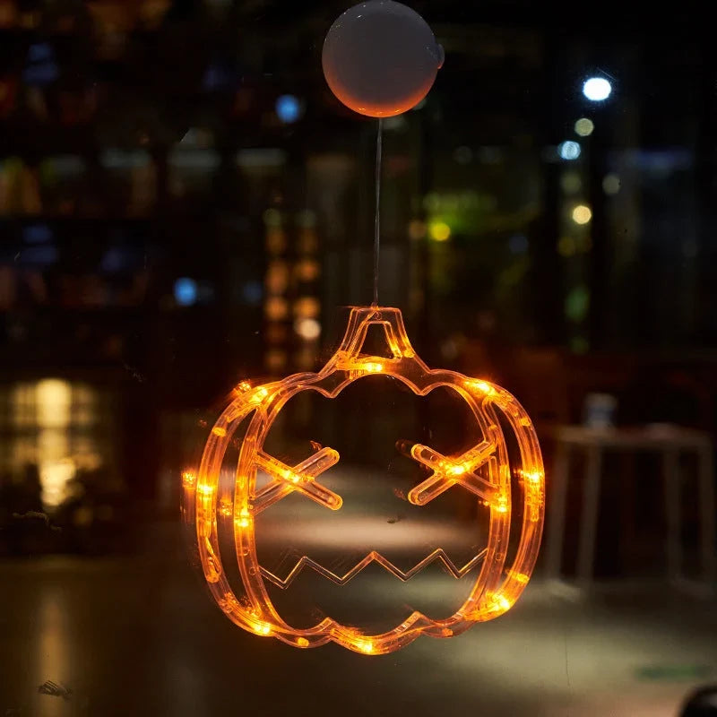 Window Lights | Battery-Powered LED Silhouettes | Pumpkin, Bat & Ghost
