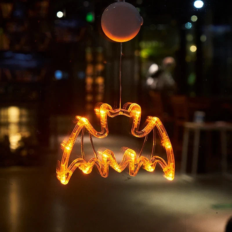 Window Lights | Battery-Powered LED Silhouettes | Pumpkin, Bat & Ghost