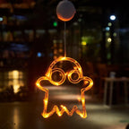 Window Lights | Battery-Powered LED Silhouettes | Pumpkin, Bat & Ghost