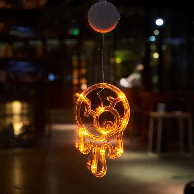 Window Lights | Battery-Powered LED Silhouettes | Pumpkin, Bat & Ghost