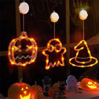 Window Lights | Battery-Powered LED Silhouettes | Pumpkin, Bat & Ghost