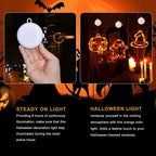 Window Lights | Battery-Powered LED Silhouettes | Pumpkin, Bat & Ghost