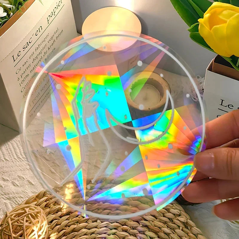 Window Sticker | 3D Prism Rainbow, Static Cling & Repositionable