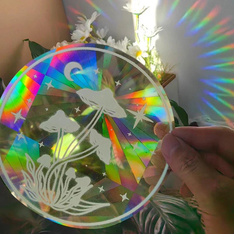 Window Sticker | 3D Prism Rainbow, Static Cling & Repositionable