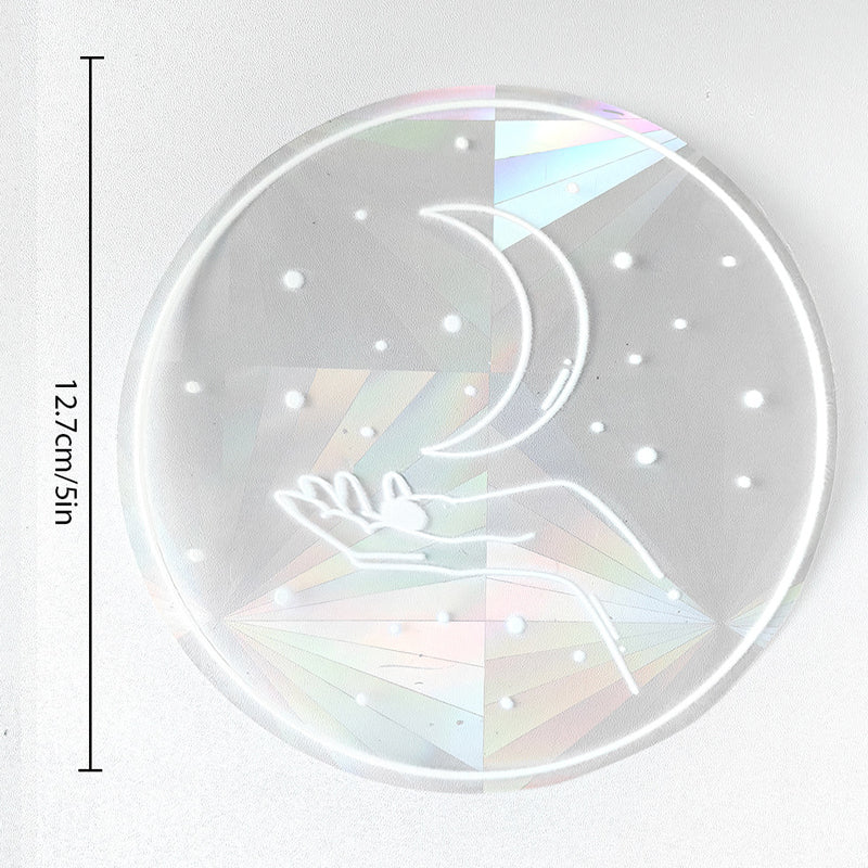 Window Sticker | 3D Prism Rainbow, Static Cling & Repositionable