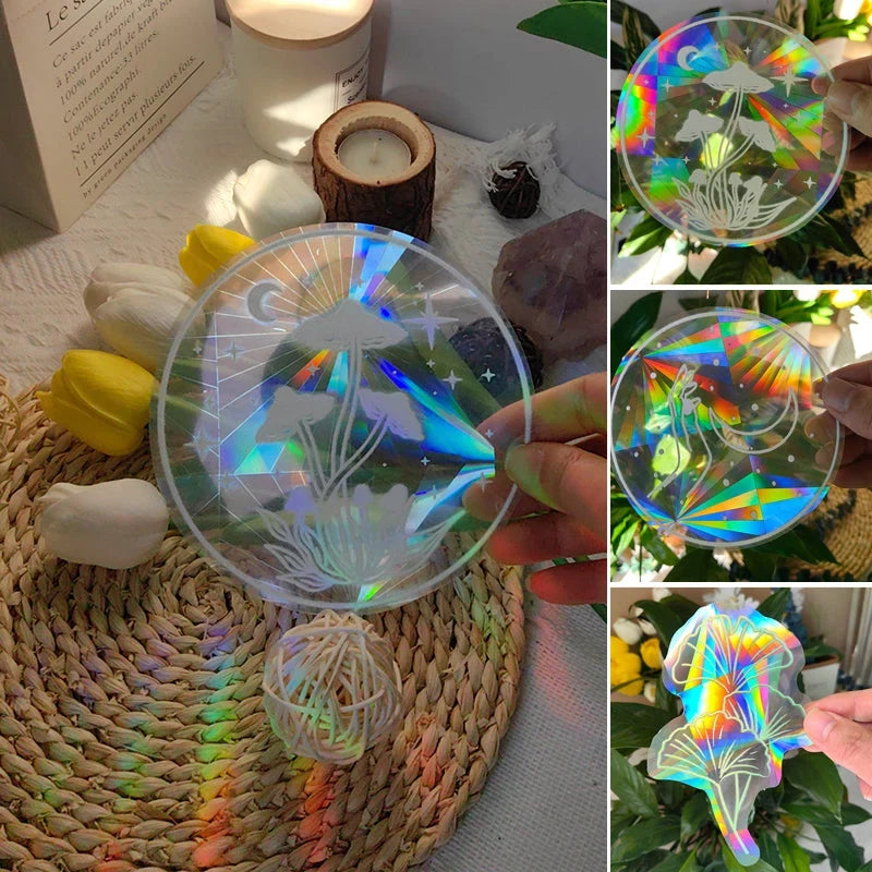 Window Sticker | 3D Prism Rainbow, Static Cling & Repositionable