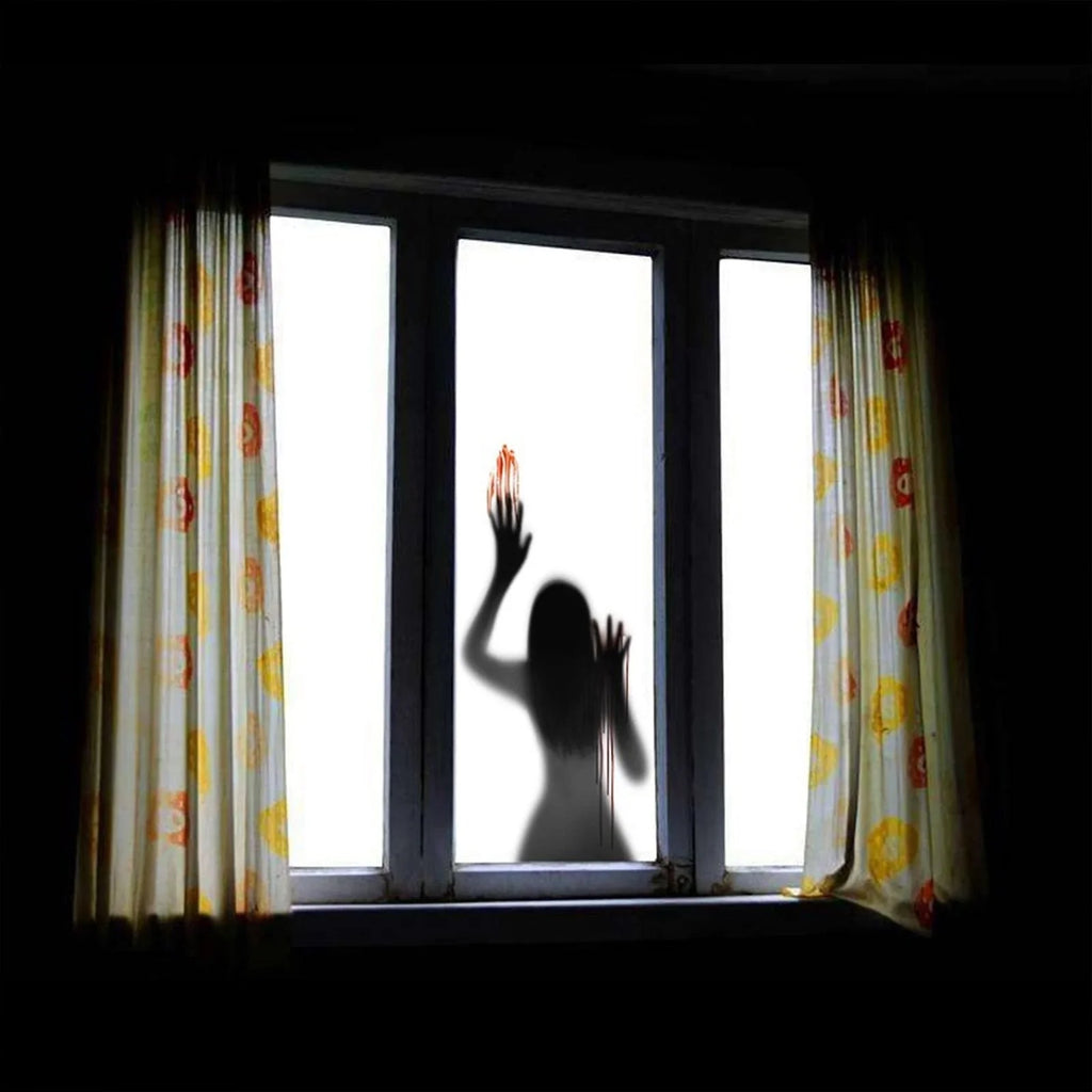 Window Sticker | Spooky Ghost PVC Removable Adhesive & Weather-Resistant | 96.3 x 42.9 cm